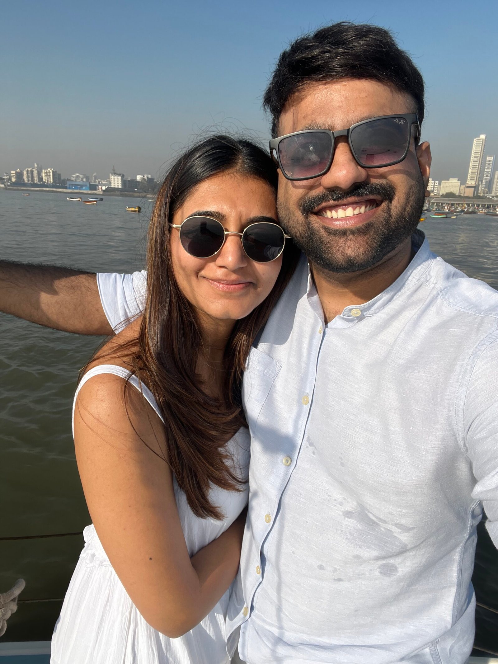 Bride and Groom Sailing